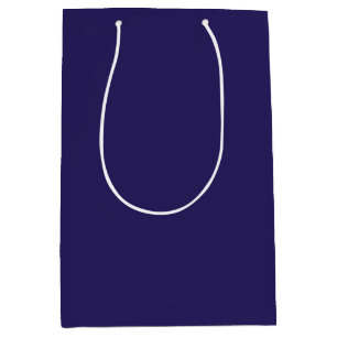 Sac Cadeau Moyen Bleu Indigo Uni Élégant Moderne Minimaliste Simple