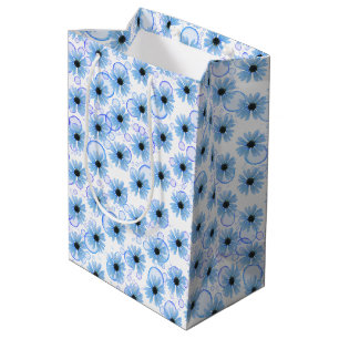 Sac Cadeau Moyen Bleus Bleus Baies Et Bulles