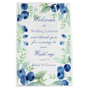 Sac Cadeau Moyen Blueberry Midsummer Rustic Berry Mariage