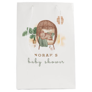 Sac Cadeau Moyen Boho Cosy Teddy Bear Sleep Baby shower