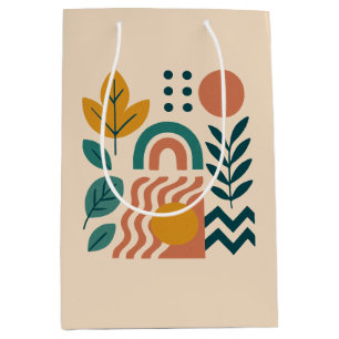 Sac Cadeau Moyen Boho moderne Abstrait Nature Wall Art