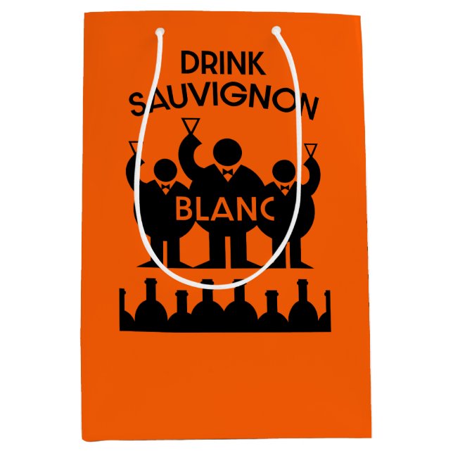 Sac Cadeau Moyen Boisson de vin Sauvignon Blanc (Devant)