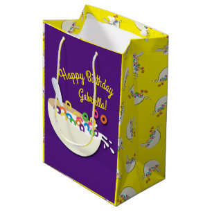 Sac Cadeau Moyen Bol de céréales Enfants Soirée pyjama Anniversaire