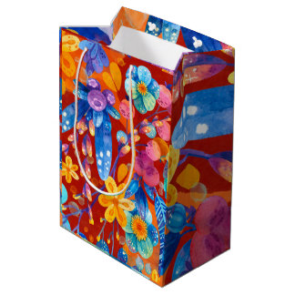 Sac Cadeau Moyen Bonjour Printemps heure de bonheur