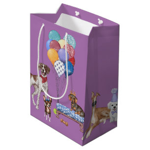 Sac Cadeau Moyen Bonne race de chiens canins d'anniversaire