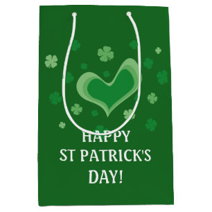 Sac Cadeau Moyen Bonne St Patrick's Day green shamrocks coutume