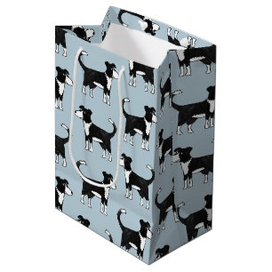 Sac Cadeau Moyen Bordure mignonne galloise Collie Cheep Chien Motif
