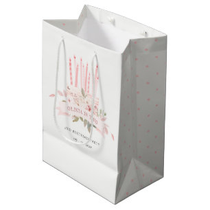 Sac Cadeau Moyen Bougies à gâteau floral moelleux n'importe quel