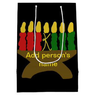 Sac Cadeau Moyen Bougies Kwanzaa - Sac-cadeau moyen