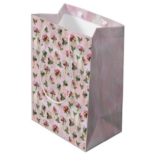 Sac Cadeau Moyen Bouquets de fleurs de Protea avec feuilles de saug