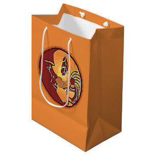 Sac Cadeau Moyen Bouton paysage - Plume de lune Kokopelli 1