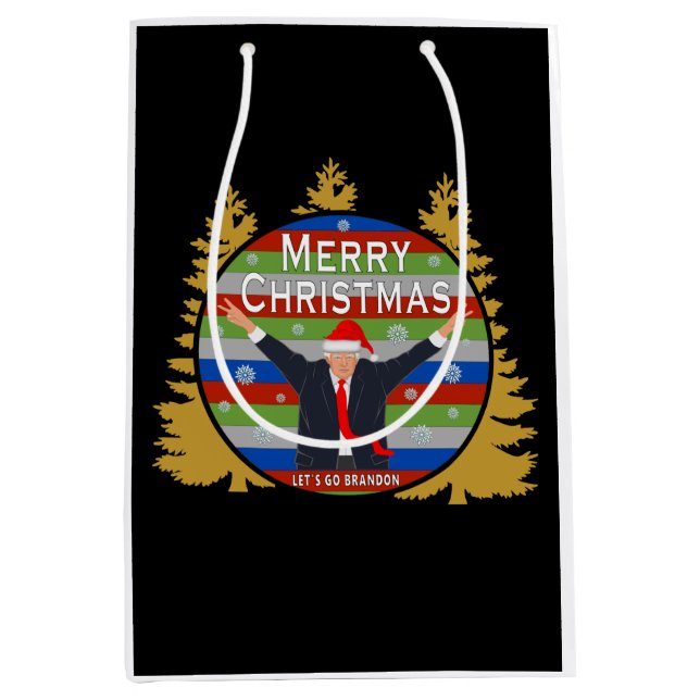 Sac Cadeau Moyen Brandon Noël Trump Snowflake Holiday (Devant)