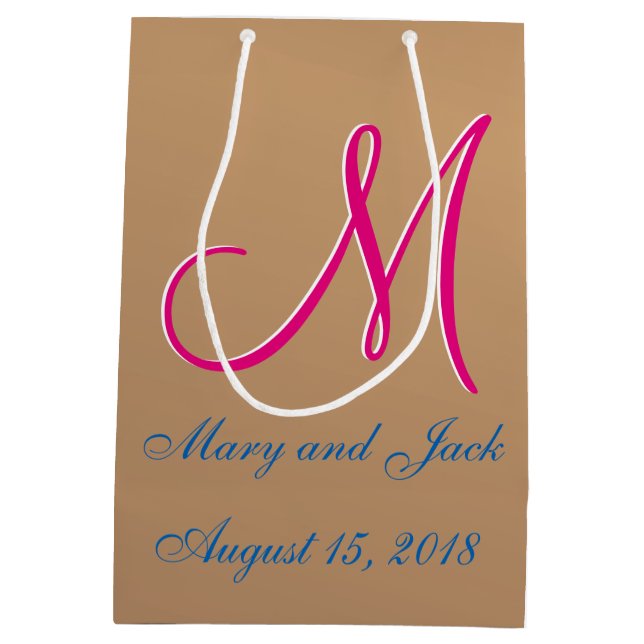 Sac Cadeau Moyen Bronze Lumière 3d Monogramme (Dos)