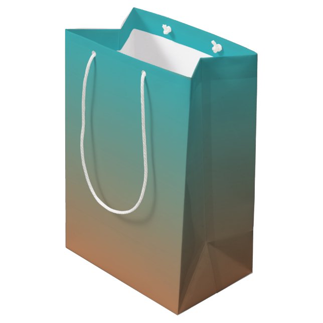 Sac Cadeau Moyen Brown et bleu ombre (Dos Angle)
