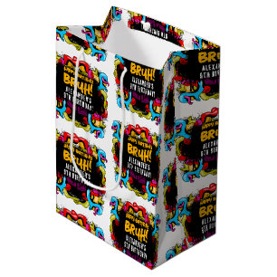 Sac Cadeau Moyen Bruh Neon Graffiti Hip Hop Street Art Anniversaire