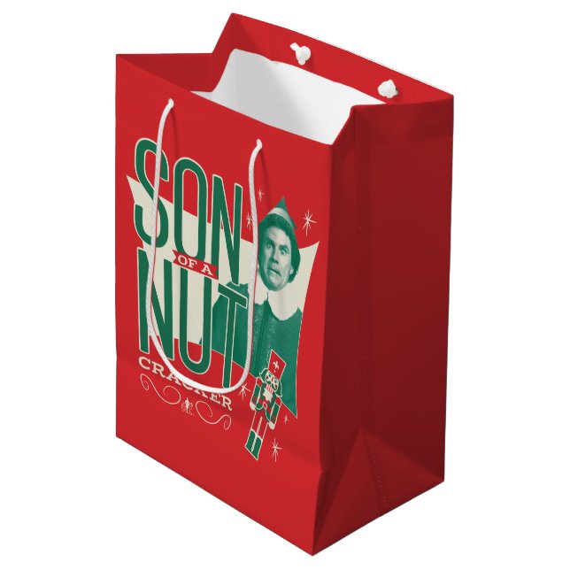 Sac Cadeau Moyen Buddy, le Fils elfe d'un Noisette (Devant Angle)