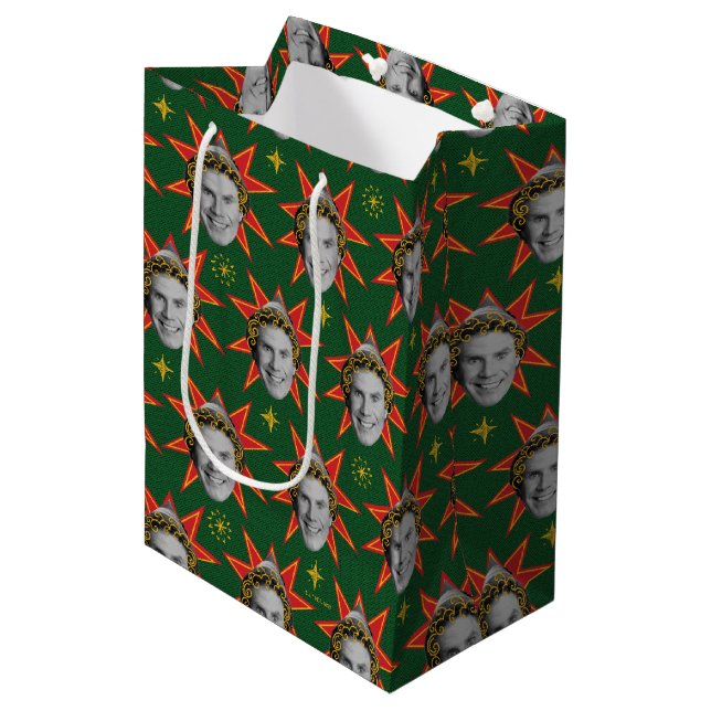 Sac Cadeau Moyen Buddy le Motif des émotions des elfes (Devant Angle)