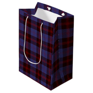 Sac Cadeau Moyen Buffalo plaid navy blue red