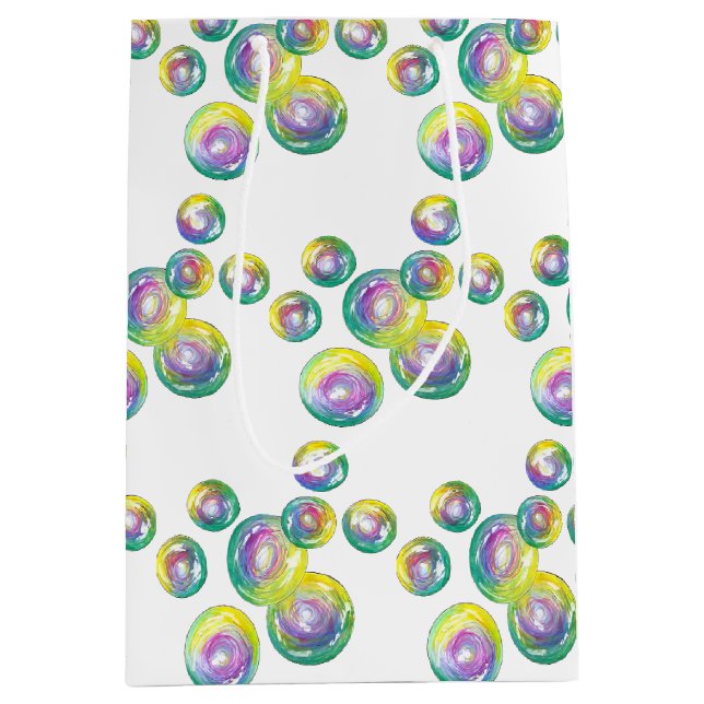 Sac Cadeau Moyen Bulles de savon arc-en-ciel Iridescentes (Devant)