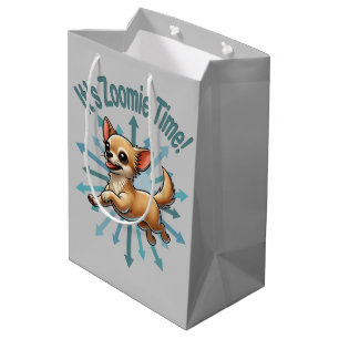 Sac Cadeau Moyen C’est l’heure du Zoomie Chihuahua