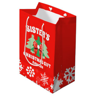 Sac Cadeau Moyen Cadeau de Noël de Soeur personnalisée