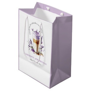 Sac Cadeau Moyen Café Merci personnalisé anniversaire