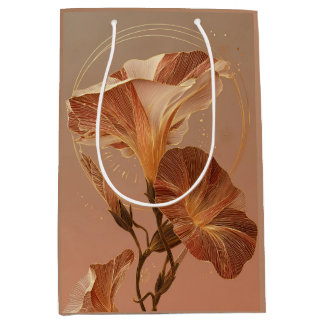 Sac Cadeau Moyen Calla Lily Botanique Orange Brûlé