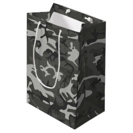 Sac Cadeau Moyen Camouflage gris charbon