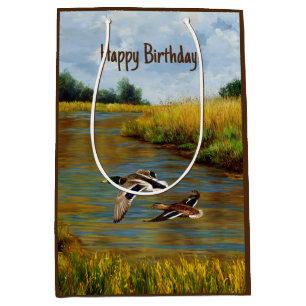 Sac Cadeau Moyen Canards-Majards Survolant L'Étang