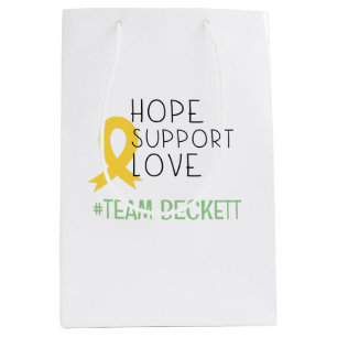 Sac Cadeau Moyen cancer de l'enfance.espérance #teamName Custom Cad