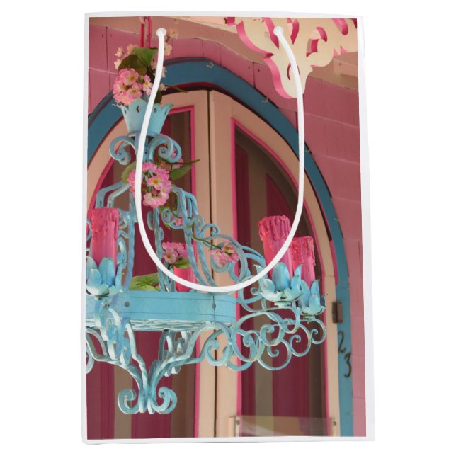 Sac Cadeau Moyen Candelabra et rose - Martha's Vineyard (Devant)