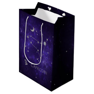 Sac Cadeau Moyen Capricorne de violet zodiaque Horoscope astrolog