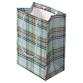 Sac Cadeau Moyen Carreaux pastel bleu