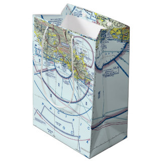 Sac Cadeau Moyen Carte de navigation d'Honolulu