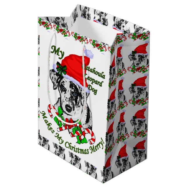 Sac Cadeau Moyen Catahula Leopard Amateurs Noël (Dos Angle)