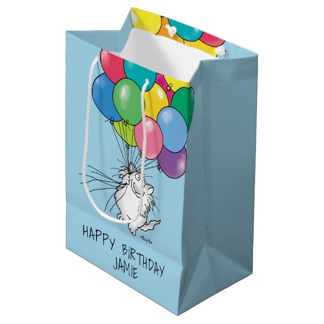 Sac Cadeau Moyen CATS D'ANNIVERSAIRE par Sandra Boynton Sac-cadeau  (Devant Angle)