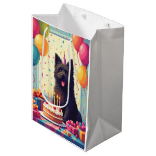 Sac Cadeau Moyen Célébration d'anniversaire de Bouvier des Flandres