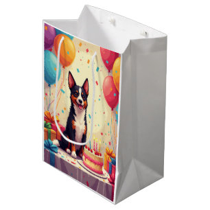 Sac Cadeau Moyen Célébration d'anniversaire de Kelpie australien