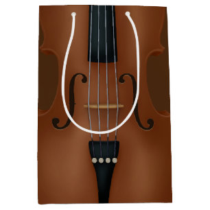 Sac Cadeau Moyen Cello Strings Bridge F-Holes Détails Musique