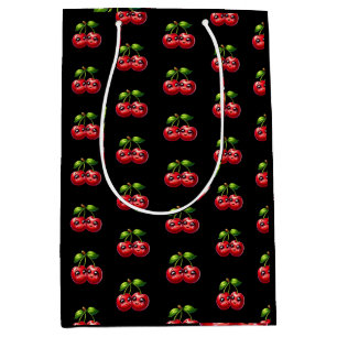 Sac Cadeau Moyen Cerises aux visages souriants