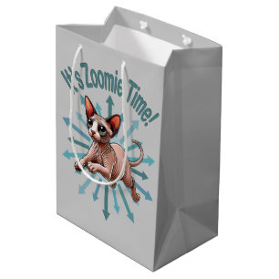 Sac Cadeau Moyen C'est le temps Zoomie Sphynx