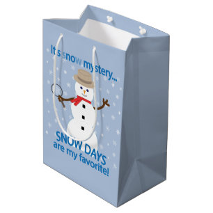 Sac Cadeau Moyen C'est NOw Mystery Detective Snowman