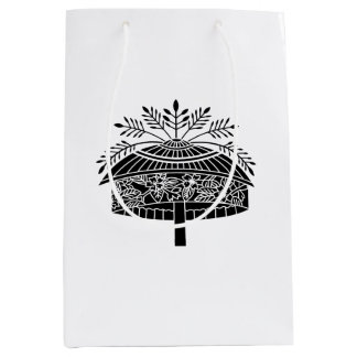 Sac Cadeau Moyen Chapeau de fleurs