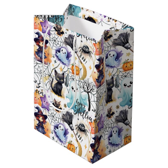 Sac Cadeau Moyen Charmante Halloween (Dos Angle)