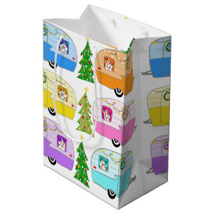 Sac Cadeau Moyen Charming Christmas Camper Vintage Trailer RV Xmas