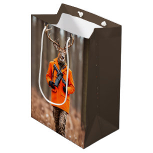Sac Cadeau Moyen Chasseur De Cerfs Avec Fusil