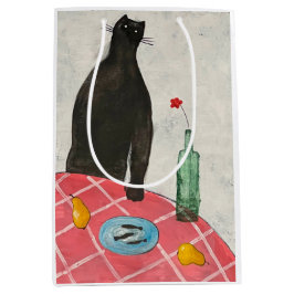 Sac Cadeau Moyen Chat et poisson