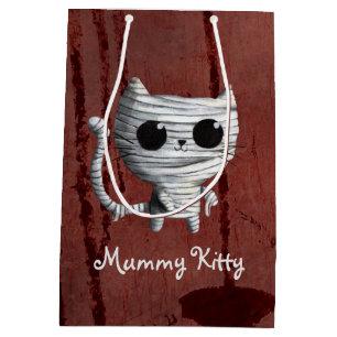 Sac Cadeau Moyen Chat mignon de maman de Halloween
