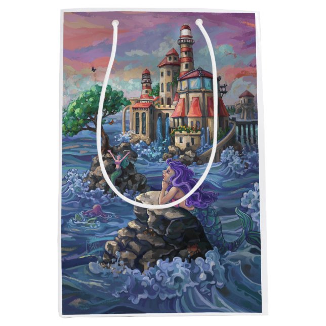 Sac Cadeau Moyen Château de Mermaid (Devant)