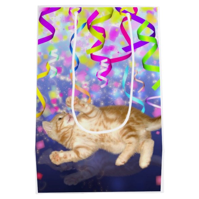 Sac Cadeau Moyen Chaton de partie (Dos)